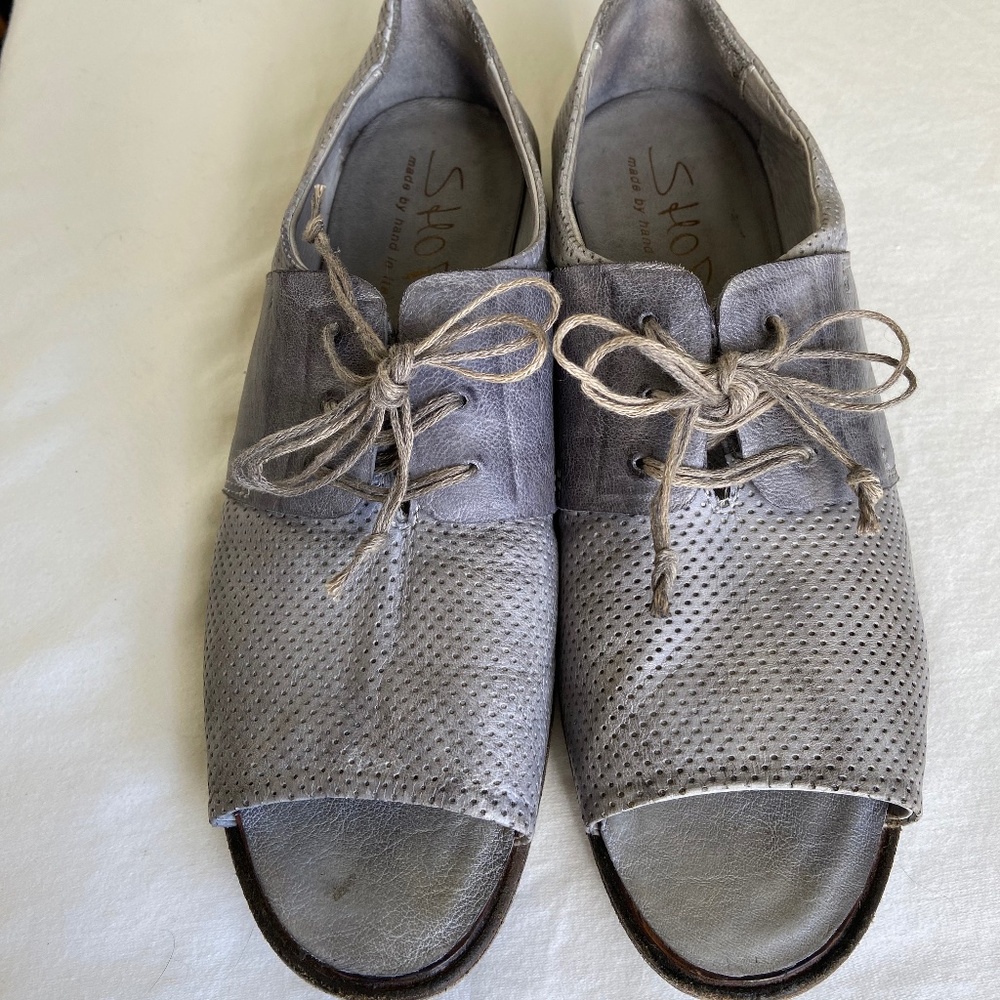 Shoto open-toe lace-up shoes
